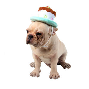 Entzückende benutzer definierte Haustier kappe Kopf bedeckung 5 Farben Kerzen Design Geburtstags torte Hut für Hunde und Katzen für Frühling Sommer Winter partys - Product Image 5