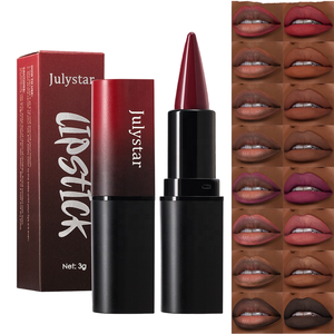 Makeup No LOGO MSDS Certified Waterproof Velvet Nude <strong>Matte</strong> Long Lasting <strong>Lipstick</strong> 6 Colors Vitamin C 3.8g Travel Size - Product Image 1