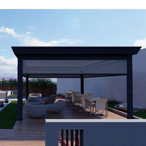 Base de perfiles rectangulares de aluminio y metal personalizada <span class=keywords><strong>para</strong></span> pérgola bioclimática a prueba de lluvia <span class=keywords><strong>para</strong></span> exteriores - Product Image 5