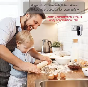 أجهزة كشف الغاز الطبيعي والبروبان 3 في 1 قابلة للتوصيل للمنزل والمركبات الترفيهية، جهاز مراقبة تسرب الغاز القابل للاحتراق للغاز الطبيعي المسال والغاز البترولي المسال والميثان - Product Image 4