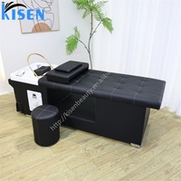 Kisen – Ensemble complet d'équipement de salon : Lit de lavage électrique réglable multifonctionnel pour cheveux, idéal pour la chambre à coucher