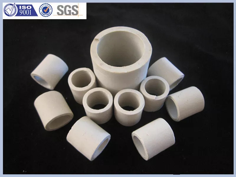 Rashing Ring Distillation Column Packing Ceramic 1 Cubic Meter White, Grey Alumina Ceramic ISO9001:2008 Cylinder