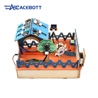 ACEBOTT ESP32 DIY Kit de maison intelligente pour Arduino Robot Starter Automation Projects Kit d'apprentissage de maison en bois