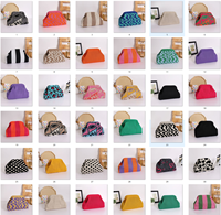 Tas Kosmetik Bentuk Bantal Rajutan Awan Gaya Baru, Nuansa Mewah, Motif Kotak-Kotak Warna Kontras, Penutup Magnetik Lembut