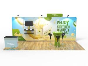 Bestseller 10*20 ft Messestand Aluminium-Ausstellungsstand Spannstoff <span class=keywords><strong>Pop</strong></span>-up Hintergrundwand Messestand-Regale - Product Image 2