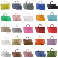 Échantillon Gratuit, Logo Personnalisé, OEM, Sac à Main de Luxe pour Femme, Sac à Bandoulière Tissé, Sac Fourre-Tout en Cuir Fait Main avec Sacs à Main pour Dames