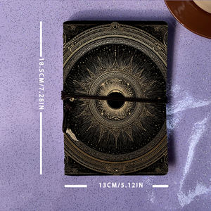 A6 Cuaderno Vintage hecho a mano 80 hojas reemplazables Papel grueso Perfecto para documentos de oficina con ojo que todo lo ve con Pat adornado - Product Image 4