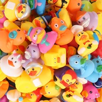 Canards en caoutchouc, assortiment aléatoire de canards en vrac, mini-canards en caoutchouc de 2 pouces pour jouets de bain, jouets de piscine, cadeaux de fête
