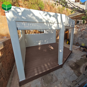 Pérgola de Aluminio de Alta Gama Utilizada para Mejorar <span class=keywords><strong>la</strong></span> Calidad de Patios y Jardines Residenciales, que Brinda Sombra Contra <span class=keywords><strong>la</strong></span> Lluvia y el Sol - Product Image 6