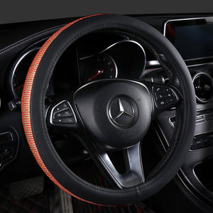 <span class=keywords><strong>Funda</strong></span> de <span class=keywords><strong>Volante</strong></span> de Coche con Cristales de Imitación Brillantes, Fundas de <span class=keywords><strong>Volante</strong></span> de Cuero PU, Accesorios para Automóviles, Estilo de Coche - Product Image 4