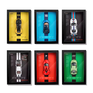 EPT 1: 32กล่อง3D สีติดผนังสเตอริโอสำหรับรถยนต์ของสะสมของขวัญของตกแต่งบ้านกรอบรูปจำลอง - Product Image 1