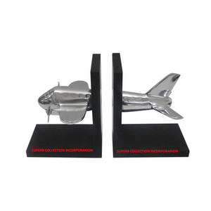 Serre-livres d'avion en métal et aluminium de luxe pour fournitures de bureau en gros - Product Image 1