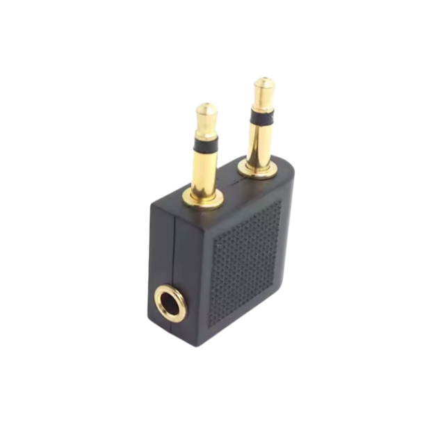 Airplane Air Plane 3.5mm Airplane Airline Headphone Stereo Audio Converter Travel Jack Plug Splitter Adapter
