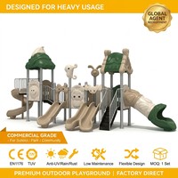 Structure de jeu personnalisée SageDelightRides avec double toboggan et plateforme d'escalade pour enfants, en LLDPE et acier galvanisé, pour complexe balnéaire, OEM