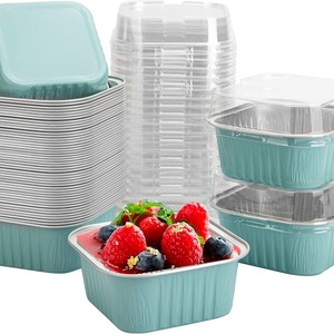 Ramequines Desechables de 10 oz, Paquete de 50, Cuadrados, Aptos para Horno/Microondas/Freidora de Aire, Aptos para Congelador, Vasos para Hornear, para Bodas y Fiestas - Blancos - Product Image 4