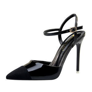 86-19 delle donne <span class=keywords><strong>scarpe</strong></span> <span class=keywords><strong>con</strong></span> tacchi sottili poco profonde fessure e tacchi alti sono sexy slim cut-out e a punta dei sandali <span class=keywords><strong>con</strong></span> la corrispondenza dei colori - Product Image 4