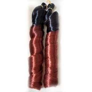 Perruque synthétique <span class=keywords><strong>africaine</strong></span> 150g 24 pouces, ondulations bouclées françaises, tresses au crochet, double trame, cheveux en fibre haute température - Product Image 6