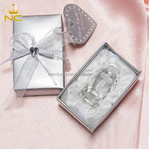 ओवल क्रिस्टल पार पहले ऐक्य वेडिंग गोद भराई एहसान उपहार के लिए खड़े - Product Image 5