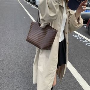 Simple Plain Color Handbags Women Large Capacity PU Leather Tote <b>Bags</b> - Product Image 6