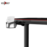 2024 Pc Stijl Rgb Licht Bureau Geassembleerd Metalen Laptop Bureau Voor Pc Gamers Voor Racegames Desktop Computer Gaming Verbeterd