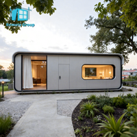 Maison conteneur de luxe modulable et confortable, type Apple Cabin Space Capsule, 2 chambres avec cuisine