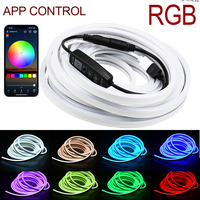 Pour Tesla modèle 3 Y S X Frunk éclairer les bandes de LED Flexible coffre avant Silicone lumière rvb APP contrôle Led intérieur voiture barre lumineuse
