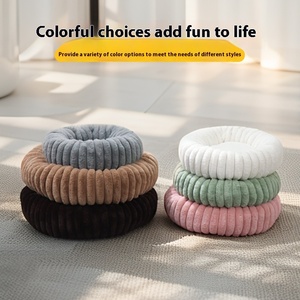 Cama para mascotas de felpa de conejo de pana nido de gato de patrón sólido en diferentes tamaños para animales pequeños y grandes - Product Image 5