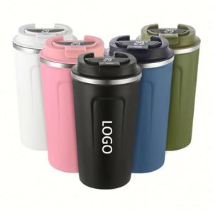 Promotional 510Ml Stainless Steel Coffee Mup Wall Travel Office Coffee <b>Smart</b> Temperature Display Double Vacuum Cup With Lid - Product Image 1