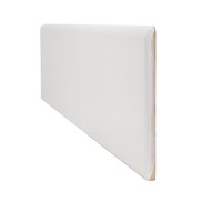 Rodapié de Cerámica Blanco Satinado 12x60 cm, 8 mm de Grosor, Bordes Irregulares para Decoración de Paredes