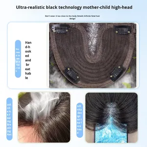 วิกผมผู้หญิงแบบติดศีรษะ  ฟูเป็นธรรมชาติ  บางเบา  ผสมไหม  ไม่มีเชือกผูก  แสกกลาง  ลอนใหญ่  <span class=keywords><strong>ผม</strong></span><span class=keywords><strong>ยาว</strong></span>  วิกผมหยิก  30% <span class=keywords><strong>ผม</strong></span>แท้ - Product Image 5