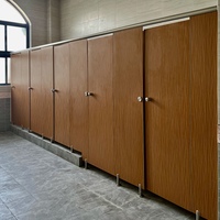 Cubículos de Baño de Tablero Fenólico DEBO Resistentes a los Arañazos y a la Humedad, Diseño Gráfico, Garantía de 5 Años para Escuelas