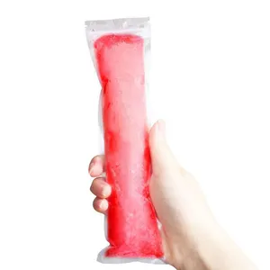 Dondurulmuş gıda sınıfı fantezi uzun özel baskılı ısıl yapışmalı plastik ambalaj Pop Popsicle buz Lolly çanta