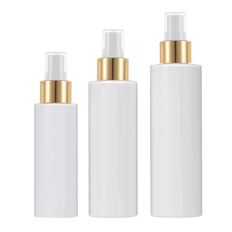 Kualitas Tinggi Mist Empty Fine Mist Mini Kecil Putih Bulat Bahu Plastik Botol Semprot Toner Berkelanjutan untuk Kosmetik