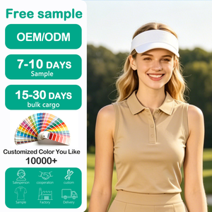 Camisas de Golf para <span class=keywords><strong>Mujer</strong></span>, Diseño Especializado ODM, Sin Mangas, Cuello <span class=keywords><strong>Polo</strong></span> Color Caqui, Secado Rápido, Absorción de Humedad, <span class=keywords><strong>Chaleco</strong></span> de Golf Femenino - Product Image 1