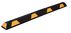 Bouchon de roue de bordures de stationnement en caoutchouc noir hautement réfléchissant pour application de garage et de parking - Product Image 3