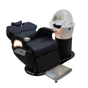 Sillón de Lavado de Cabello Eléctrico Reclinable Moderno, Cama de Lavado para Salón, Silla de Spa para Cabello Impermeable con Lavabo de Cerámica - Product Image 3