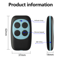 433Mhz Rf Copie Télécommande 4 Bouton Clone Transmetteur Code D'apprentissage Fixe pour Gadget Porte Garage Porte Doorhan Nice Came