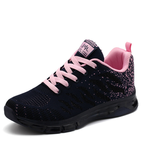 Vente en gros de chaussures de course respirantes en maille à fond plat <span class=keywords><strong>multicolore</strong></span> pour femmes baskets à la mode pour femmes - Product Image 3