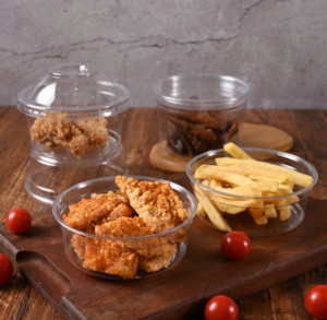 8 עוז 117 מ "מ מחמד/חצוצרה מזון פלסטיק צלול פירות מיכל קערת פירות מכולה לקחת עם כבד - Product Image 4