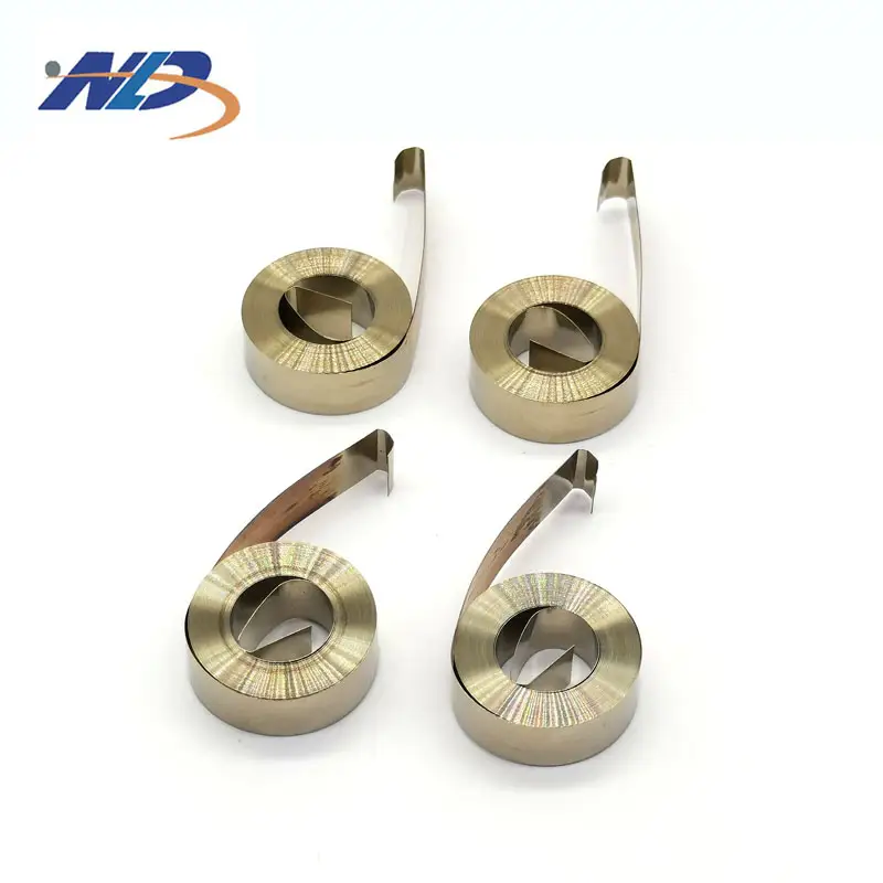 Manufacturer stainless steel metal torsion spiral coil clip clock cable flat springs