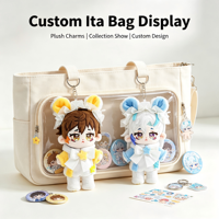 Poupée en peluche personnalisée Kpop Idol en gros, design de personnage OC, poupée en coton, mignonne avec oreilles de chat, peluche rembourrée pour affichage Itabag, cadeau
