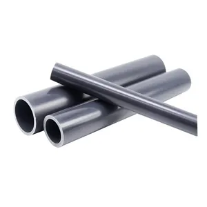 Grey PVC Electrical Conduit Pipe Manufactured For Glue Connection Sch 40 Size ASTM Standard UL 651