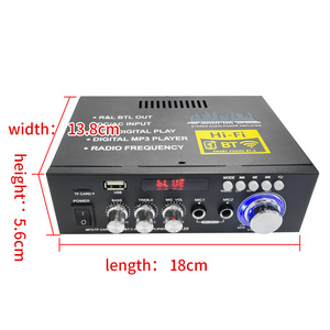 Nhà Máy Cung Cấp <span class=keywords><strong>Mini</strong></span> Karaoke Nhà Xe Stereo Loa Siêu Trầm Bass 2 Kênh Điện Âm Thanh Bộ Khuếch Đại Với USB & Mixer Cho Nhà & Xe - Product Image 2