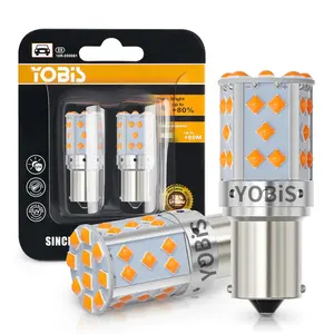 High lumen signals turn lights 1156 BA15S P21W 7440 3030 35LED amber CANBUS super bright Car Tail Bulb