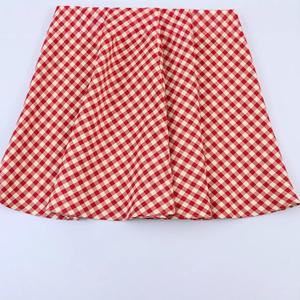 Nouvelle jupe mi-longue trapèze décontractée et élégante à carreaux rouges style cape, collection Printemps 2026, pour <span class=keywords><strong>femme</strong></span>, OEM/ODM par usine de vêtements chinoise - Product Image 6