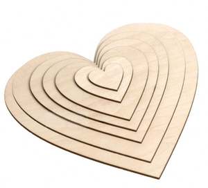 Diseño moderno de casa de campo estilo fábrica barato rebanada de madera sin terminar artesanías de madera contrachapada cortada con láser en blanco para proyectos de bricolaje de Navidad - Product Image 1