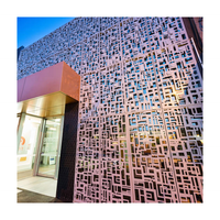 Mur-rideau en acier corten pour façade de centre commercial, écran décoratif de bâtiment, cloison, panneau de revêtement de façade en métal perforé