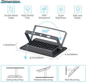 Projecteur LED haute puissance IP66 en gros, 10W-400W, pour usage routier, avec angle de faisceau de 360° - Product Image 2