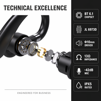 Écouteurs intra-auriculaires Q520 V5.3 Bluetooth, casque stéréo sans fil avec suppression du bruit, écouteurs sportifs mains libres
