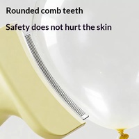 Peigne Premium 2-en-1 pour Animaux de Compagnie : Démêlant et Éliminateur de Sous-Poil avec Dents en PP Sûres et Lame Inférieure en Velours pour le Toilettage des Chats, Chiens et Lapins à Poils Longs